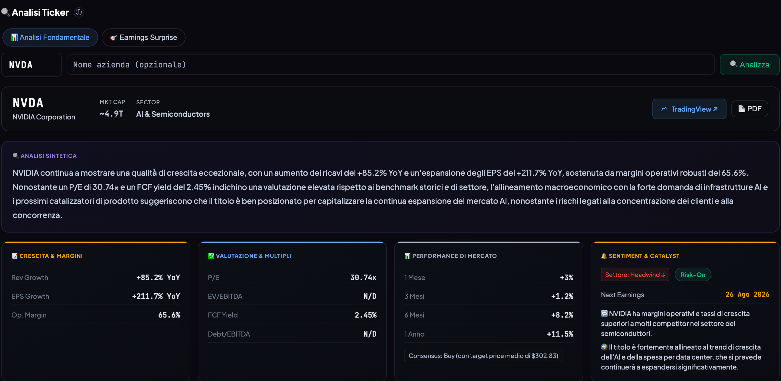 Ticker screenshot